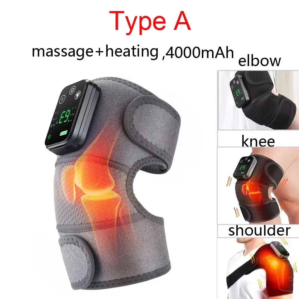 3-in-1 Heated Joint Massager | Thermal Vibration Relief for Knee, Shoulder & Elbow