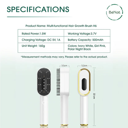 Multi-Functional 3-In-1 Scalp Massager and Oil Applicator Brush