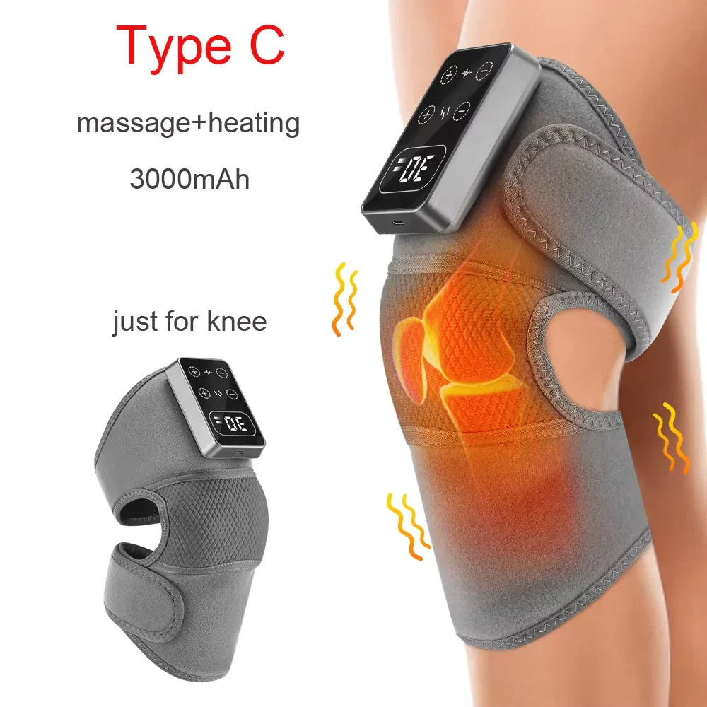 3-in-1 Heated Joint Massager | Thermal Vibration Relief for Knee, Shoulder & Elbow