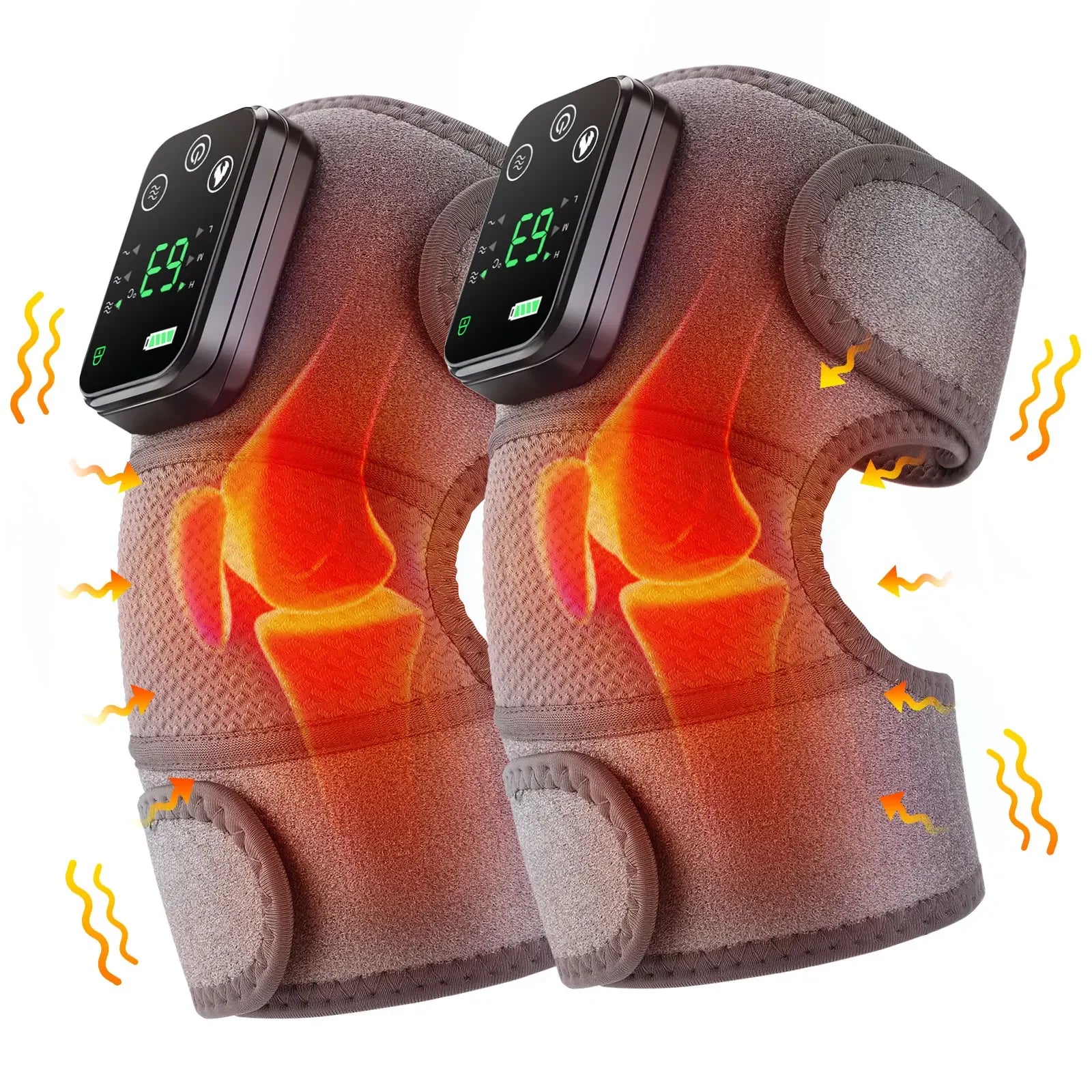 3-in-1 Heated Joint Massager | Thermal Vibration Relief for Knee, Shoulder & Elbow