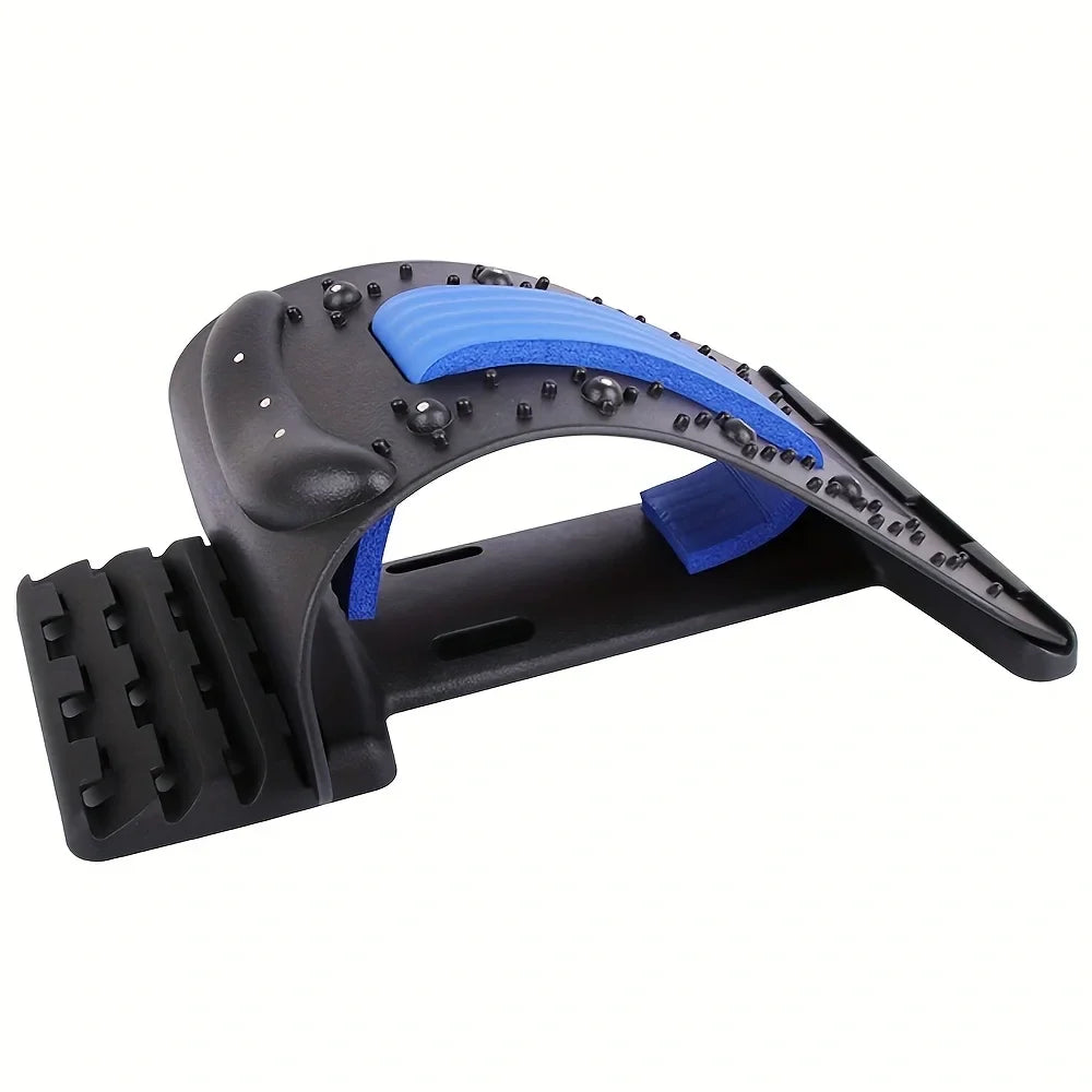 Back Stretcher for Lower Back Pain Relief,Adjustable Lumbar Traction Device, Ergonomic Spine Board with Acupressure Points,Back Massager for Spinal Decompression and Scoliosis